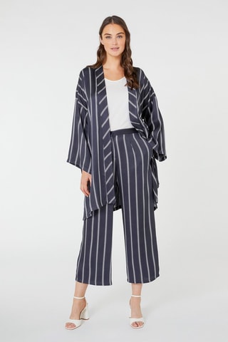 Kimono rayé - Blanc
