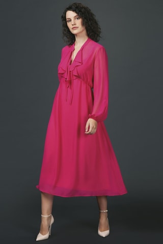 Robe midi - Fuchsia