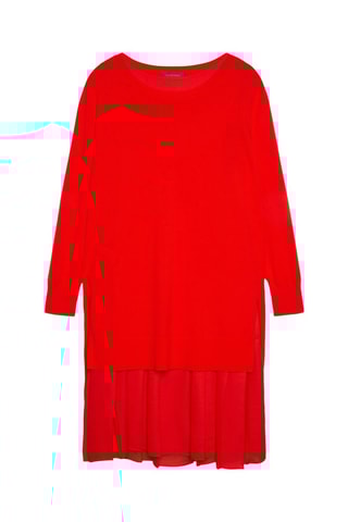 Robe patineuse et pull - Rouge