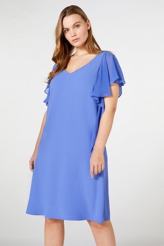 Robe droite - Bleu cobalt