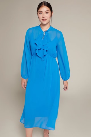Robe midi - Bleu