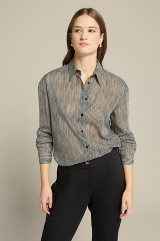 Chemisier - Gris et écru