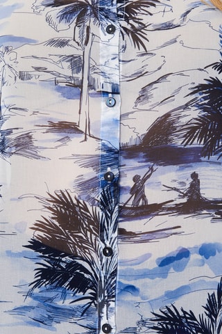 Chemisier - Blanc et bleu