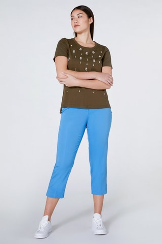 Pantacourt slim - Bleu cobalt