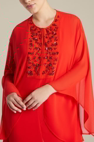 Caftan et pantalon - Rouge