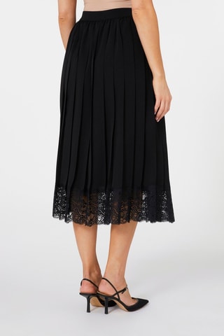 Jupe plissée taille haute - Noir