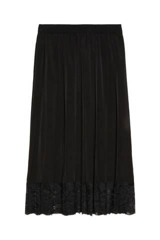 Jupe plissée taille haute - Noir