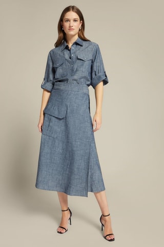 Jupe portefeuille - Bleu