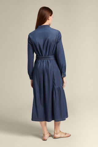 Robe chemise en jean - Bleu marine
