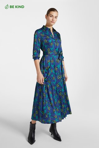 Robe chemise - Bleu foncé