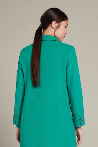 Manteau en laine et cachemire - Vert d’eau