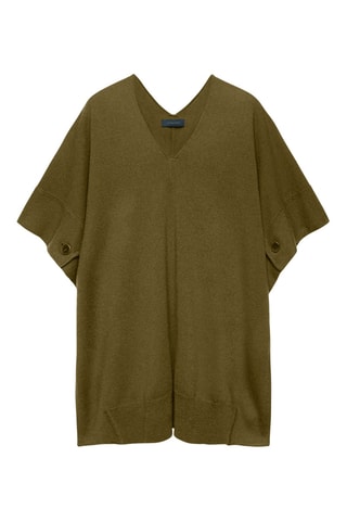Blouse en laine et cachemire - Vert olive