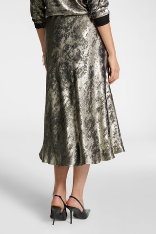 Jupe midi en velours - Argenté