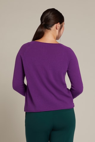 Pull en laine et angora - Violet