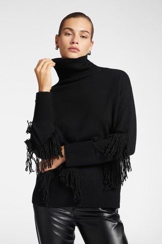 Pull en laine et cachemire- Noir