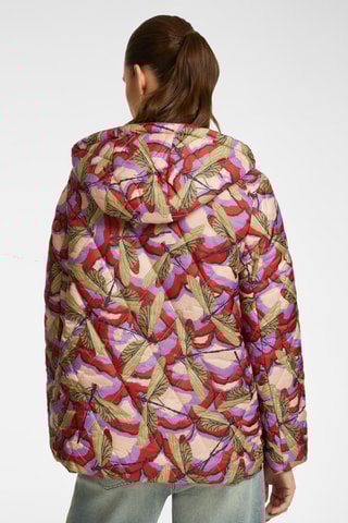 Doudoune à capuche - Orange et vert clair