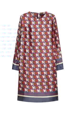 Robe droite - Bleu marine et blanc