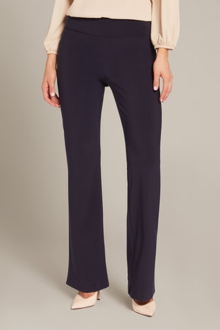 Pantalon flare taille haute - Bleu marine