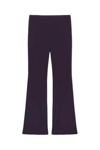 Pantalon flare taille haute - Bleu marine