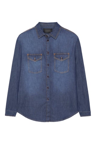 Chemisier en jean - Bleu foncé