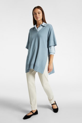 Top en laine et cachemire - Ciel