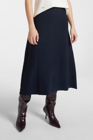 Jupe midi - Bleu marine