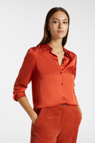 Chemisier en satin - Orange