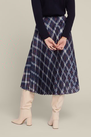 Jupe plissée - Bleu nuit