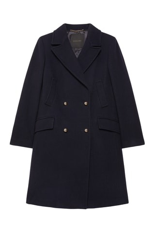 Manteau en laine vierge - Bleu foncé