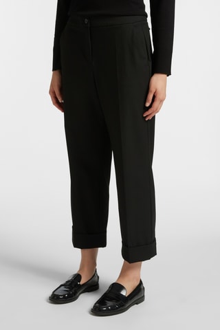 Pantalon regular 7/8 - Noir