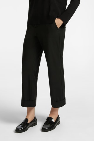 Pantalon regular 7/8 - Noir