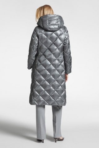 Doudoune longue à capuche - Gris