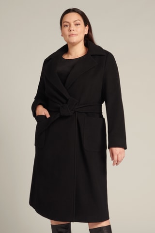 Manteau en laine et cachemire - Noir