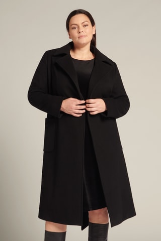 Manteau en laine et cachemire - Noir