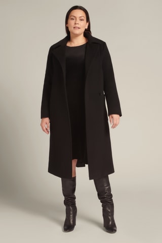 Manteau en laine et cachemire - Noir