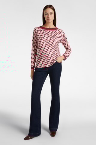 Pull - Bordeaux et écru