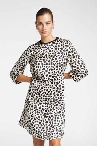 Robe trapèze - Noir et écru