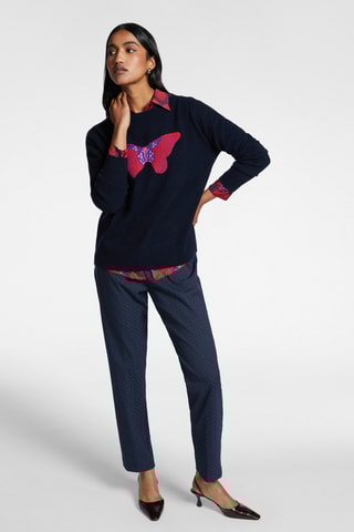 Pull en laine et poils de yack - Bleu