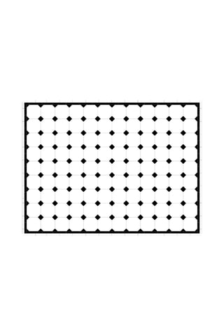 Alfombra vinílica Sherri Blanco y negro