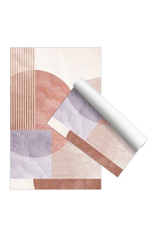 Alfombra vinílica Eyne Rosa y beige