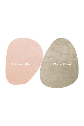 2 alfombras vinílicas Forma Rosa y beige