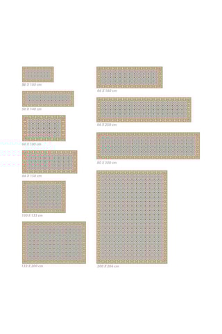 Alfombra vinílica Brigitte Naranja y azul