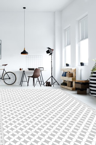 Alfombra vinílica Pau Casals Gris y blanco 
