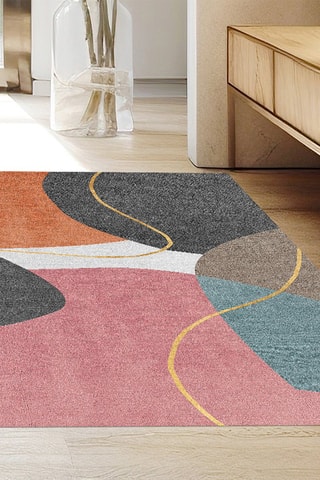 Alfombra vinílica Ordino Rosa y gris