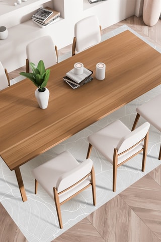 Alfombra vinílica Hojas Gris