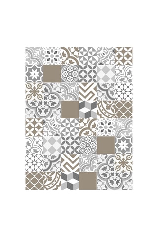 Alfombra vinílica Collage - Beige y gris