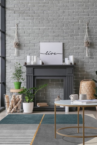 Alfombra vinílica New Yorker - Verde y gris