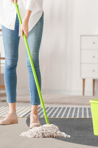 Alfombra vinílica New Yorker - Verde y gris