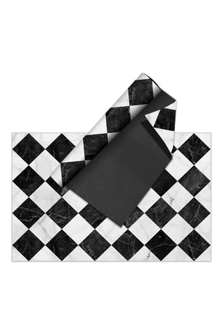 Alfombra vinílica Gadir Negro y blanco