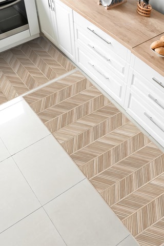 Alfombra vinílica Chevron Maderas Japandi Natural